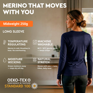 Women's merino crew features - Old Collection