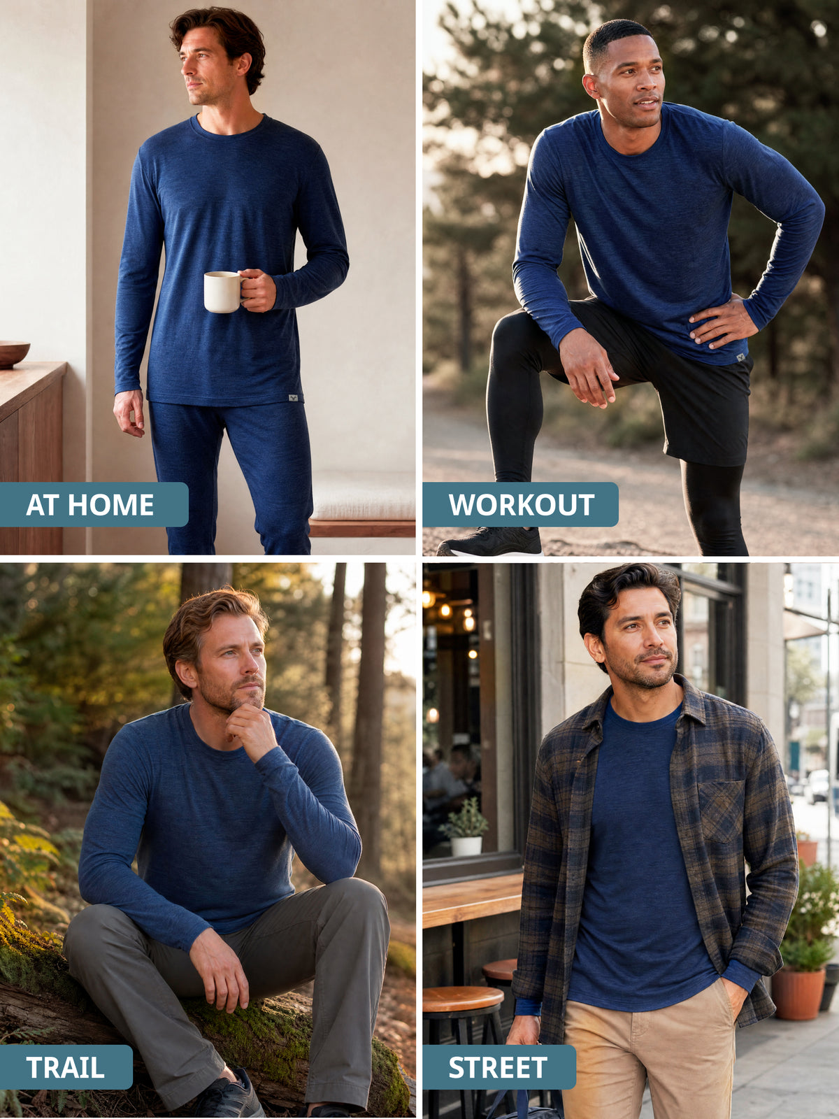 Men's merino long sleeve crew lifestyle