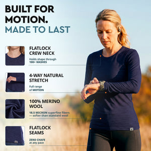 Women's merino crew lifestyle - Old Collection