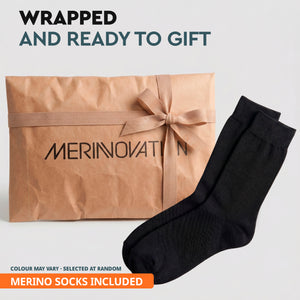 Wrapped and ready to gift - merino socks included