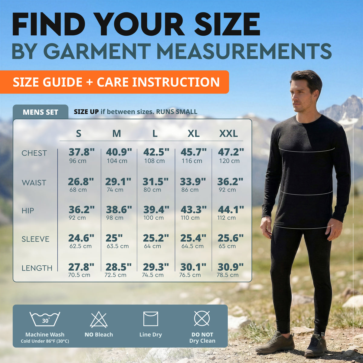 Size guide - Lightweight 165