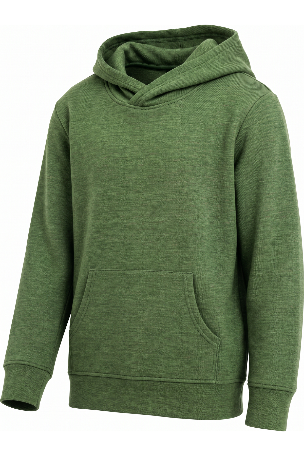 MERINNOVATION Kids Merino Wool Cotton Hoodie Green Olive
