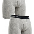 MERINNOVATION Men's Merino Wool Boxer Briefs 2-Pack Grey Marl