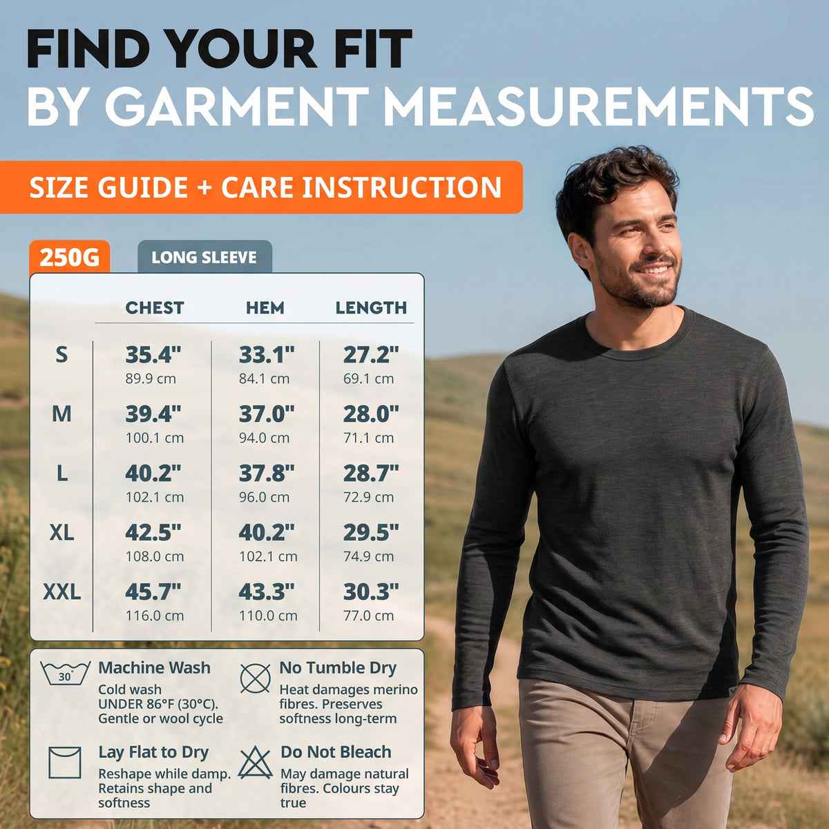 Size guide - Midweight 250