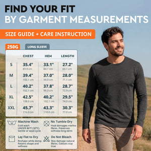Size guide - Midweight 250