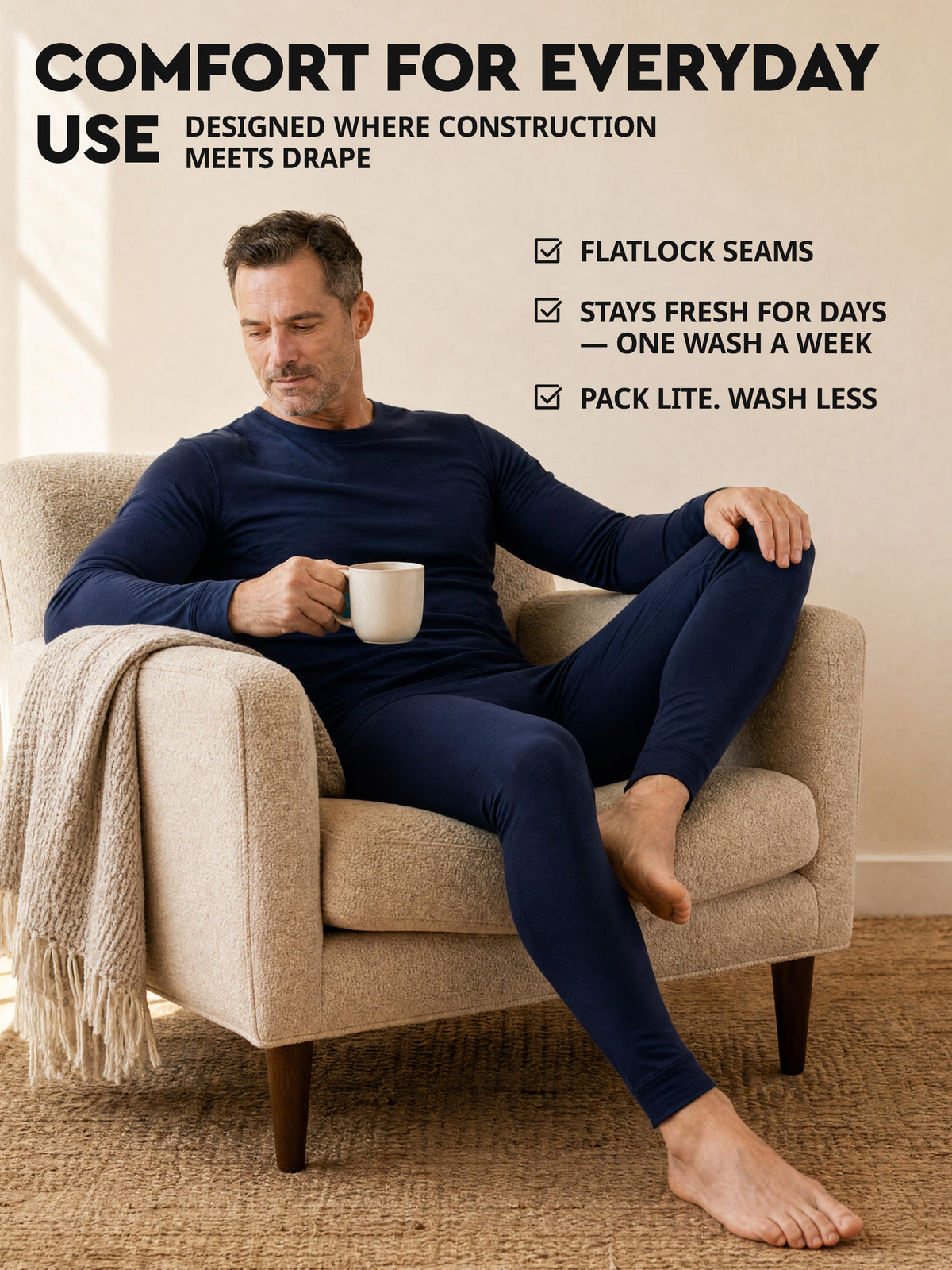 Itch-free against skin